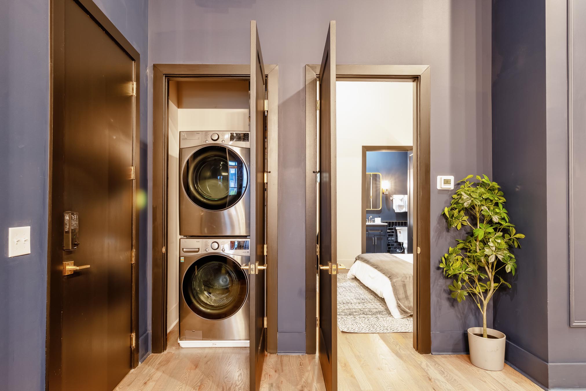 Washer and dryer in closet